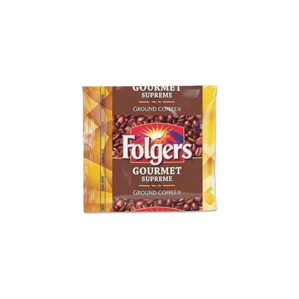 Folgers Gourmet Supreme Ground Coffee, Regular, 1.75 oz., 42/Carton